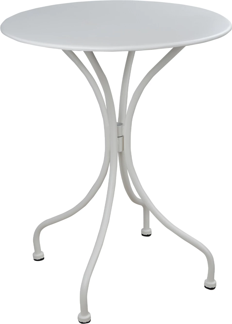 Tavolinë rrethore metalike, ngjyrë e bardhë, FH5104.12, Φ60x72H cm