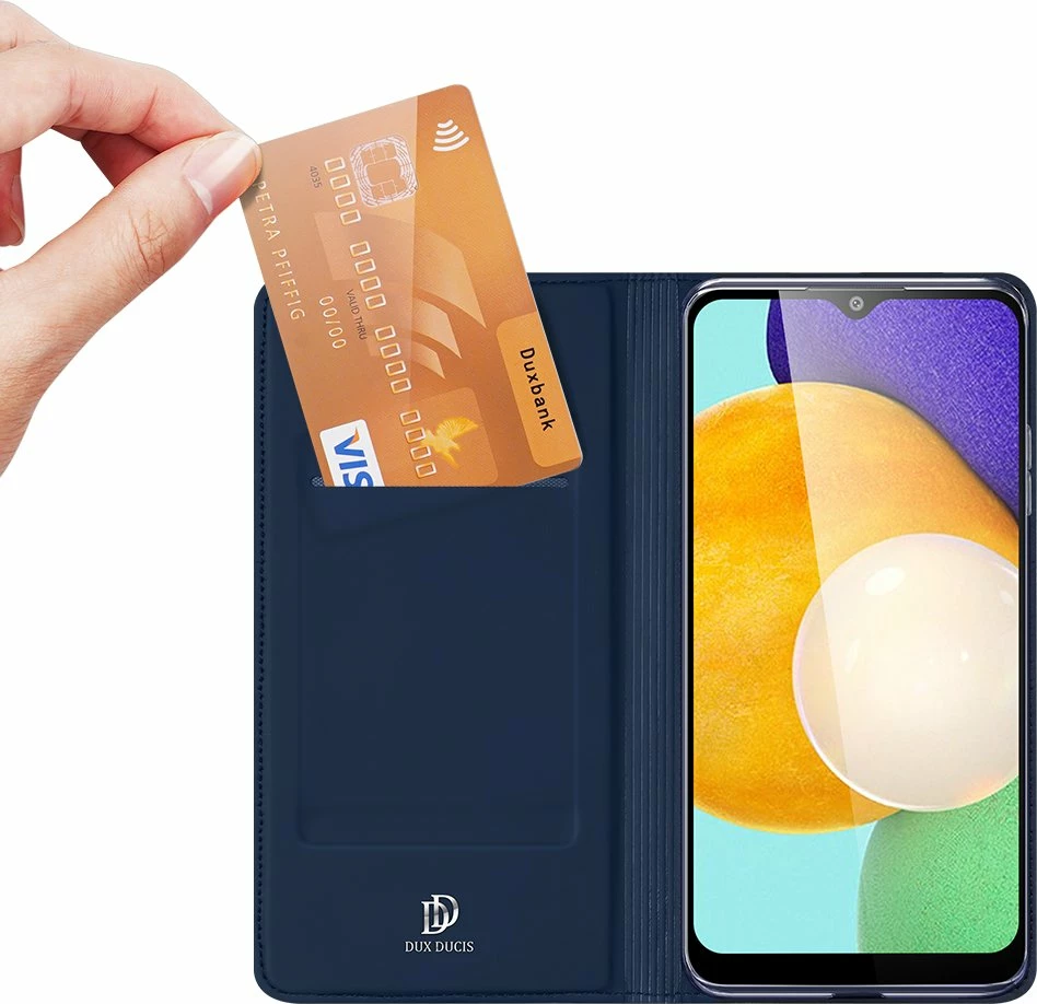 Mbështjellës Dux Ducis Skin Pro Bookcase për Samsung Galaxy A03s, Blu
