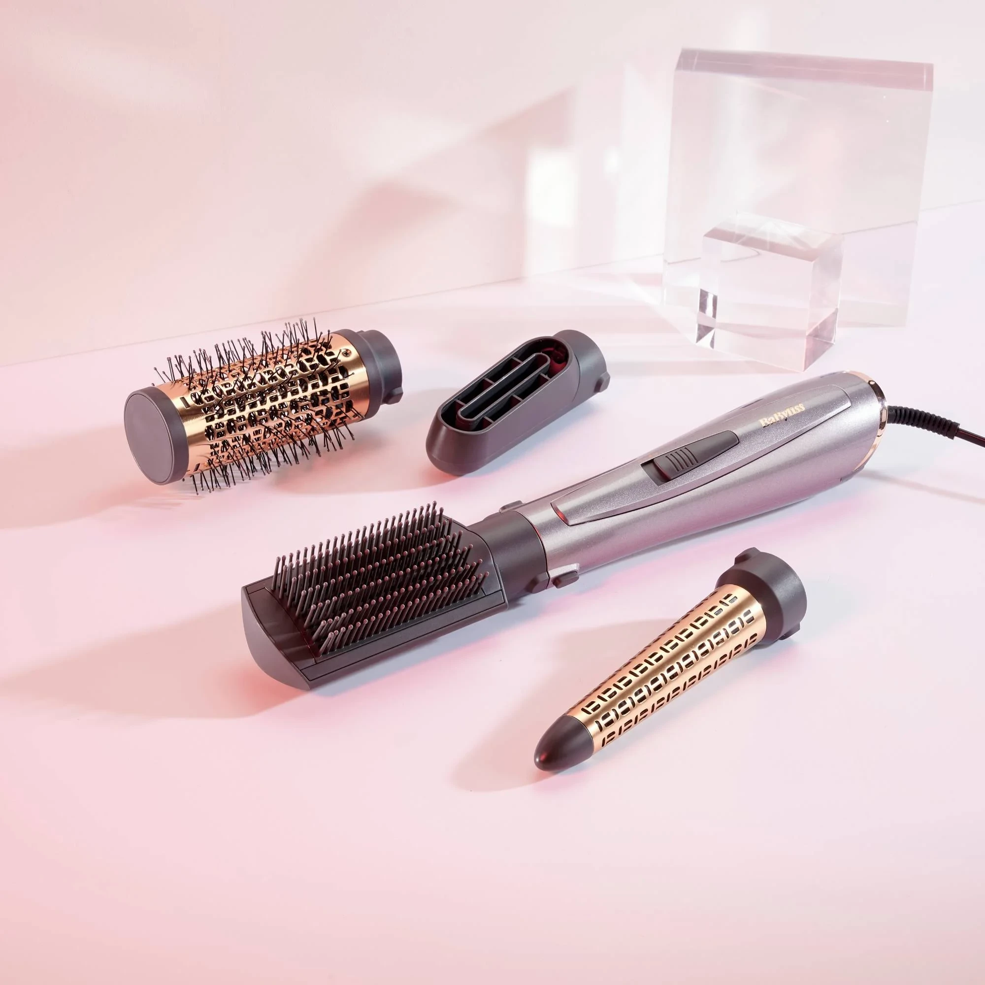 Furçë flokësh me ajër të nxehtë 4-në-1 BaByliss AS136E 1000W, me jone