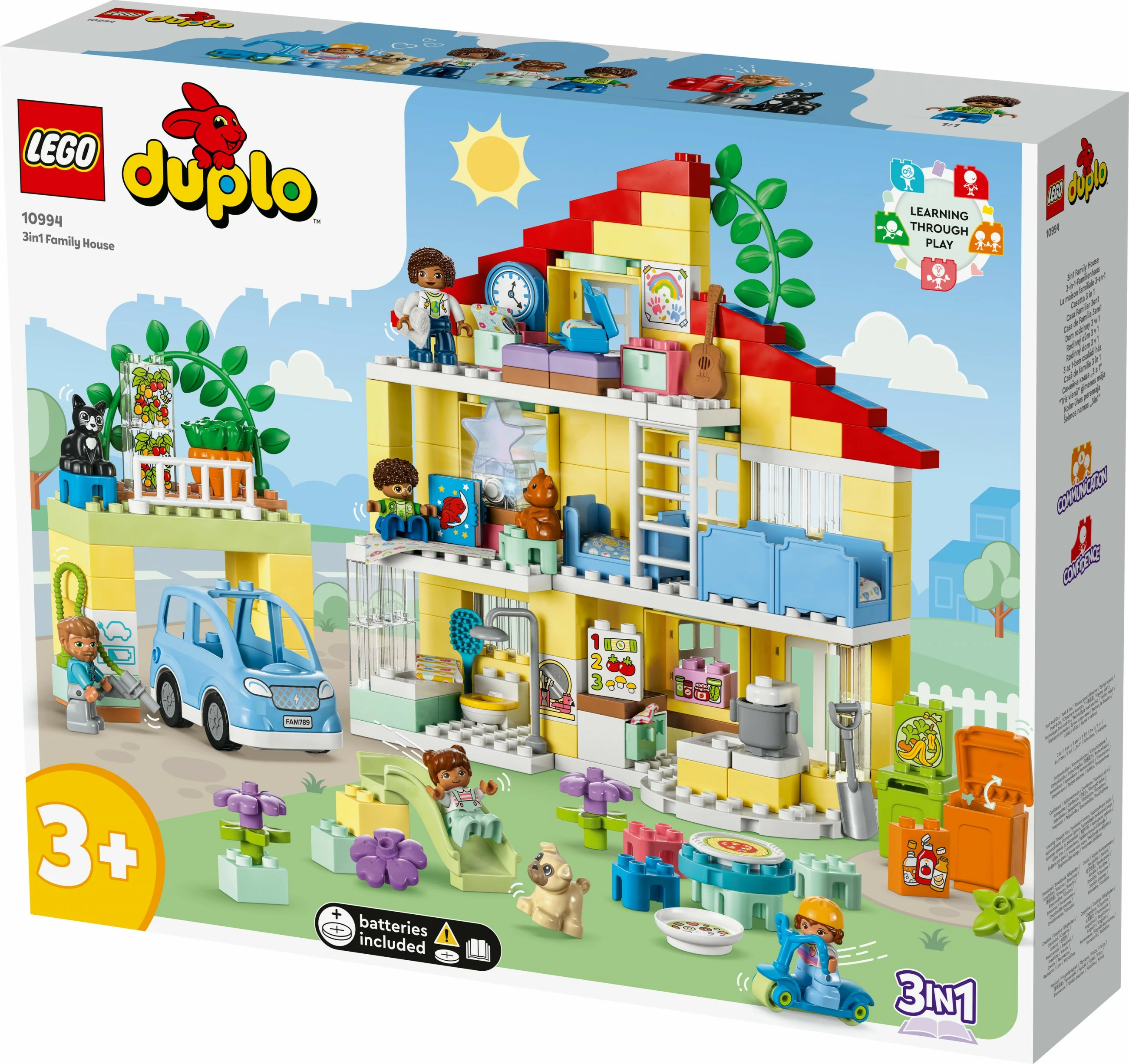 Set ndërtimi LEGO DUPLO 3in1 Family House, 218 pjesë, plastikë