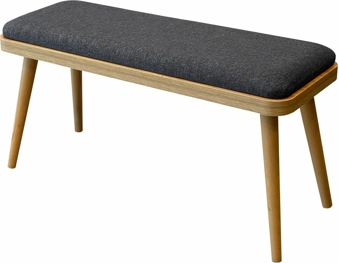 Tavolinë me karrige, set 6 pjesësh, ngjyrë lis dhe antracit, Vina Mini 03 1053