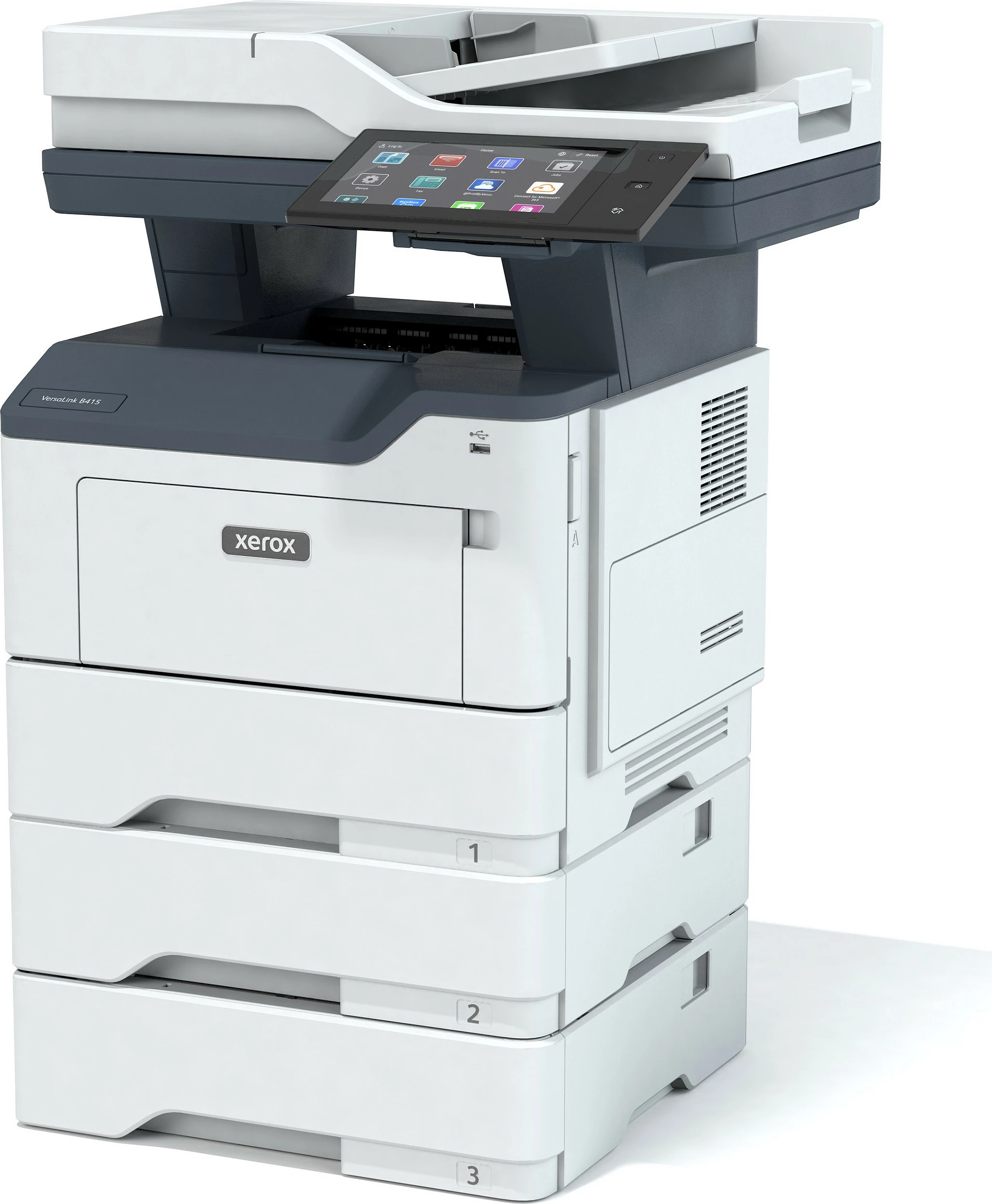 Printer multifunksional Xerox VersaLink B415DN, mono, USB/LAN, skanim/kopje/faks, duplex, gri/kaltër