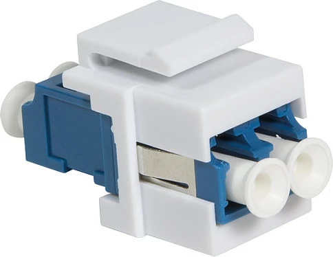 Adapter Keystone Fiber Optike LogiLink, LC Duplex Singlemode, i kaltër
