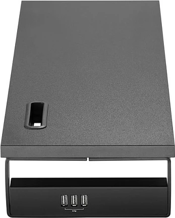 Mbajtëse monitori EQUIP, rritëse tavoline, 3x USB 2.0, deri 15 kg, e zezë