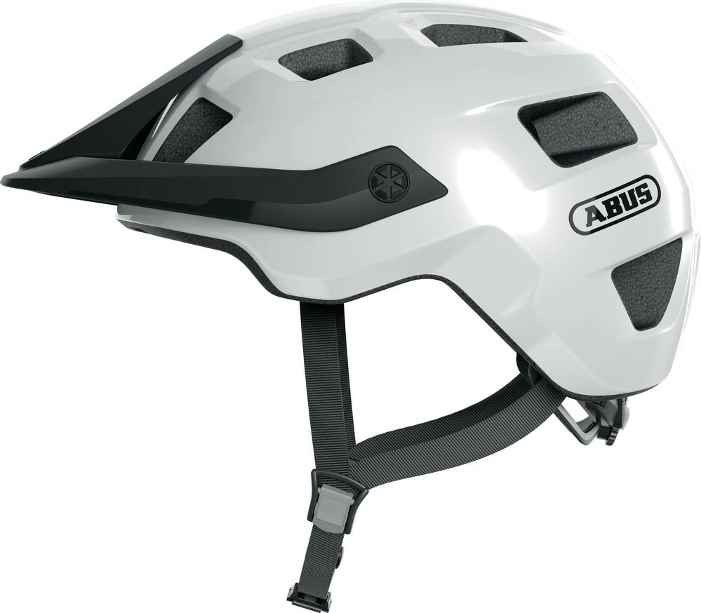 Helmetë ABUS Motrip shiny white L