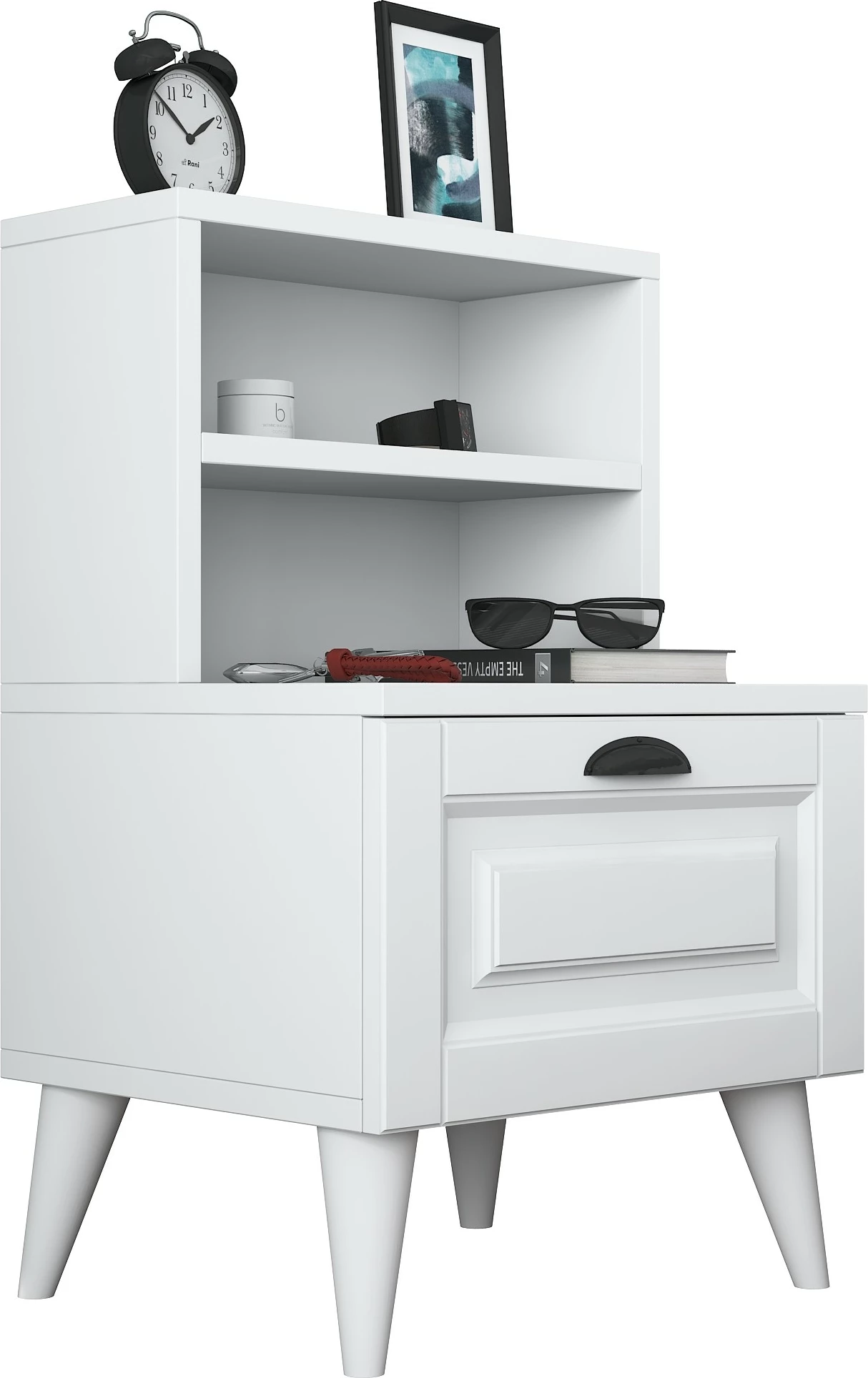 Komodinë natës Hanah Home, BD105 - 2785, e bardhë