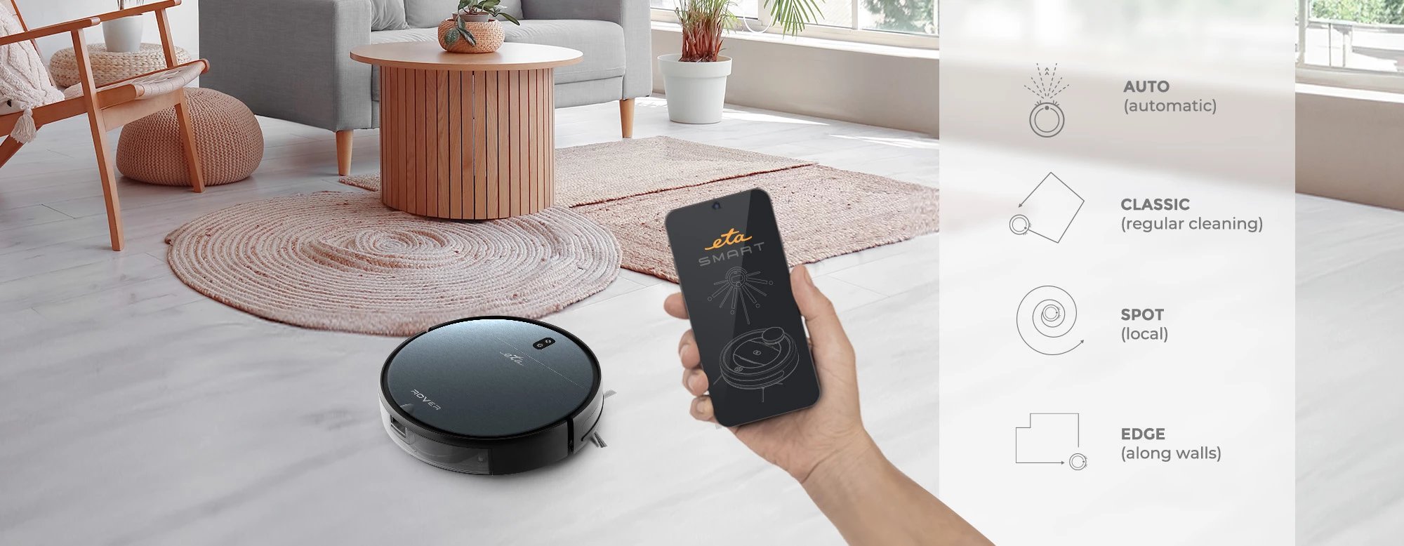 Fshesë Robotike ETA ROVER 124890010 (Zezë)