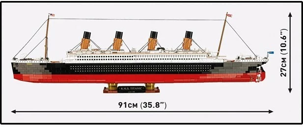 Set blloqesh ndërtimi Cobi Titanic COBI-1686, 3260 pjesë, Historical Collection, 91 cm