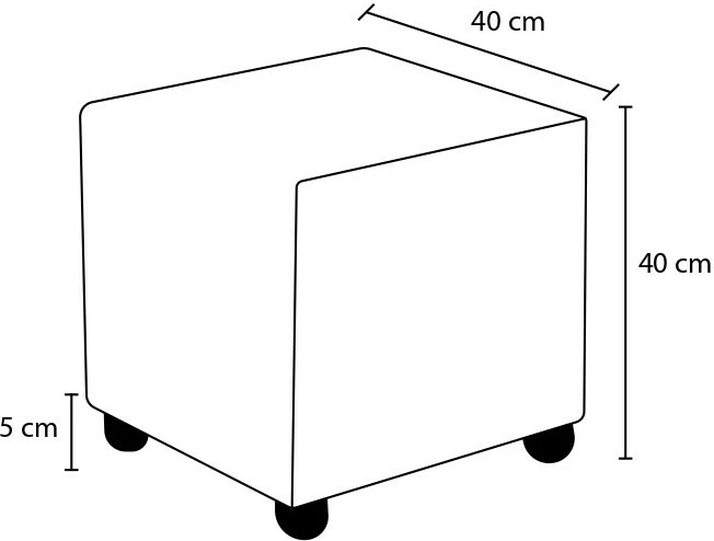 Puf Atelier del Sofa, ngjyrë kaltër, Olimpos