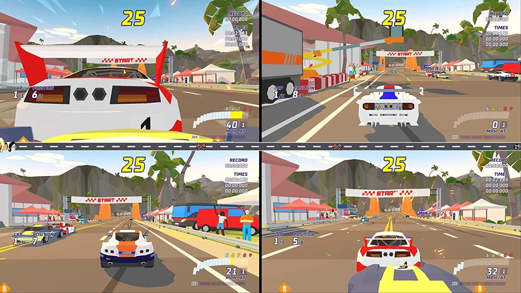 Lojë Nintendo Switch Curve Digital Hotshot Racing CIAB, kod shkarkimi, Big Boss Bundle Content Pack