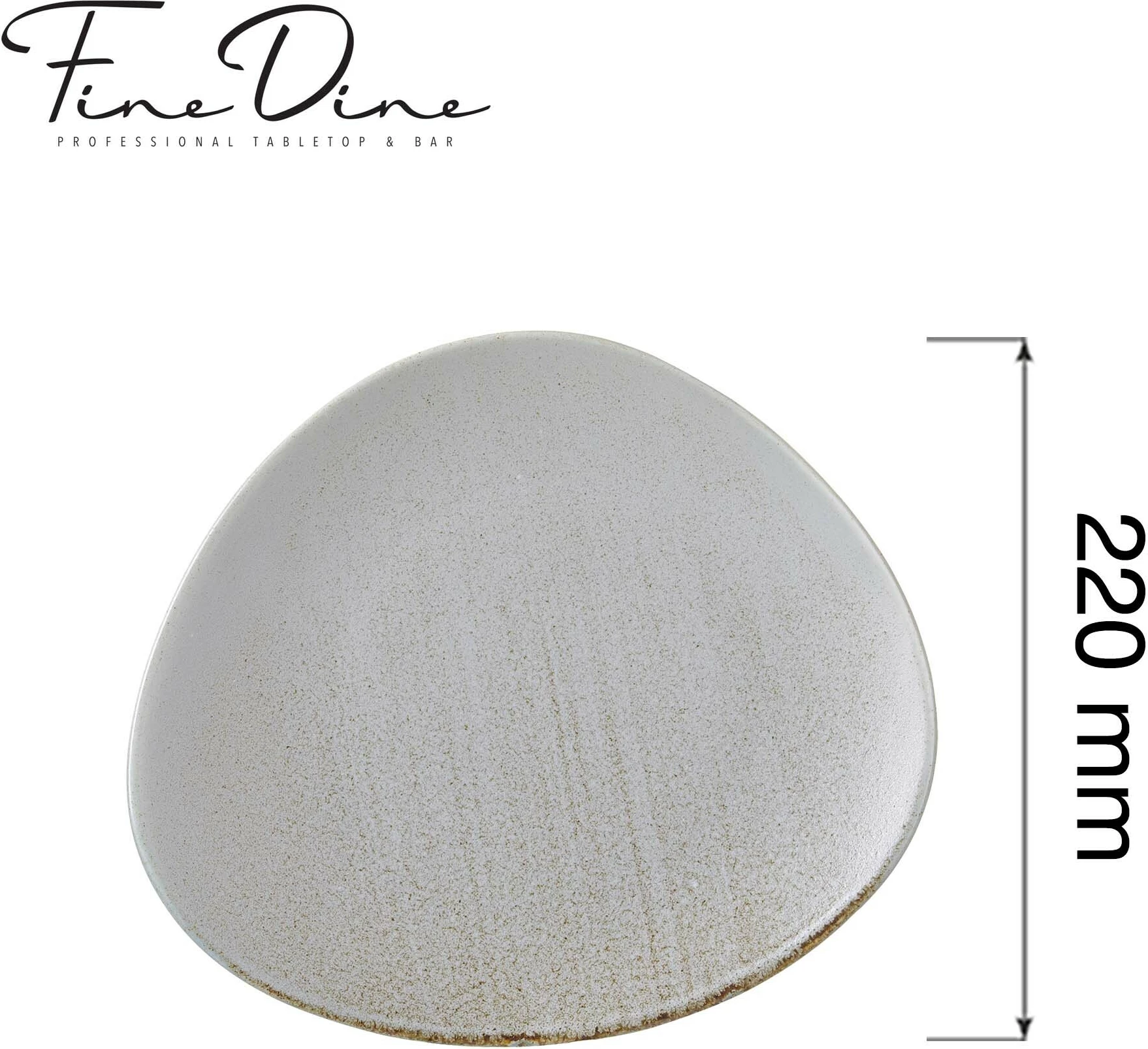Pjatë prezantimi Fine Dine Stark Ø220 mm, gri, set 3 copë