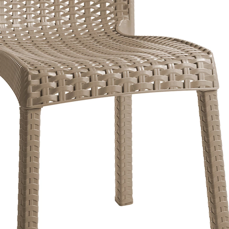 Set tavolinë me karrige për terasë, Icon-Confident, 5 copë, PP, ngjyrë kapuçino