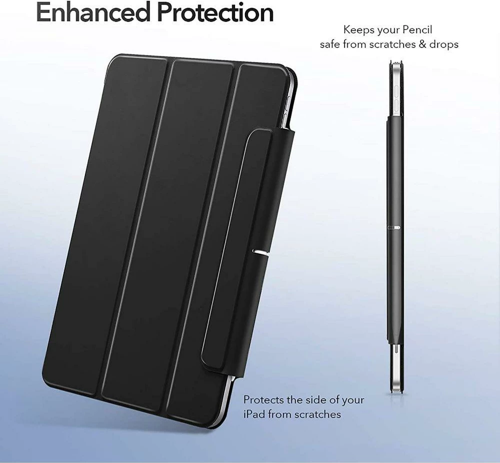 Mbështjellës magnetik ESR Rebound Magnetic për iPad Air 10.9\" (2020 4th gen / 2022 5th gen), me kapak, me stand, i zi, 1 copë