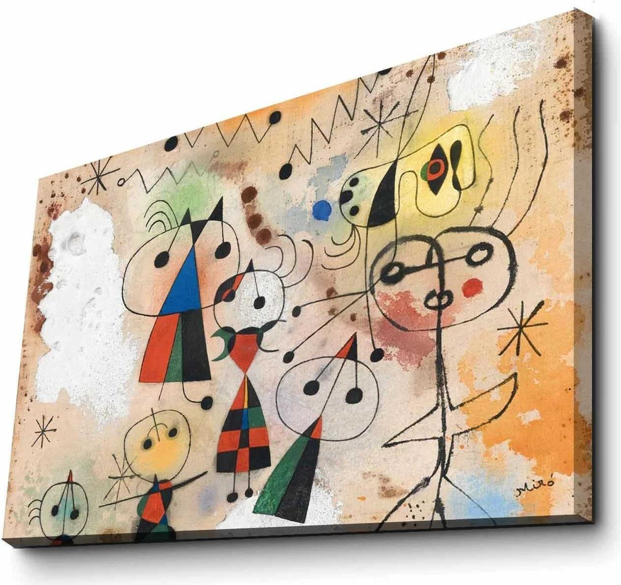 Pikturë dekorative në kanavacë, Harlequin's Carnival, shumëngjyrëshe, 45x70cm