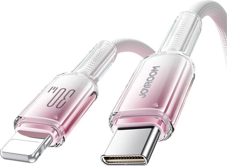 Kabllo USB-C në Lightning Joyroom S-A42, 1.2m, 30W, e bardhë