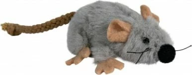 Lodër maceje Trixie Plush Mouse me bar maceje (catnip) 7 cm, gri