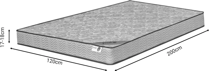 Dyshek Klaudia me susta të vazhdueshme, njëanshëm, 17-18cm, 120x200cm