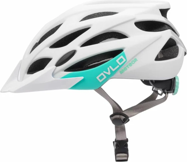 Helmetë biçiklete Meteor Ovlo M 55-58 cm, e bardhë-mentë