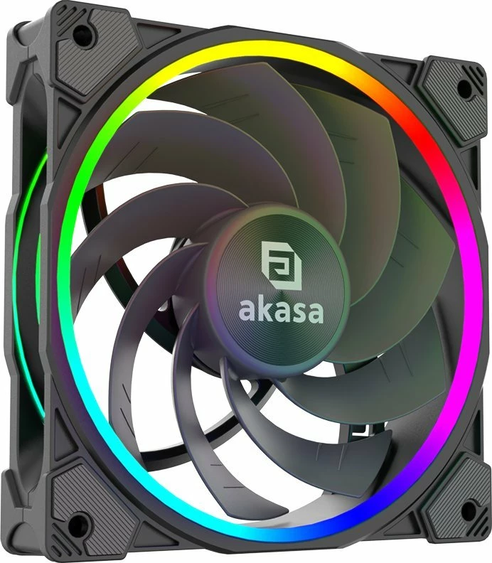 Ventilator PC Akasa SOHO AR12 Reverse Blade AK-FN123 120mm ARGB 4-pin PWM i zi 1 copë