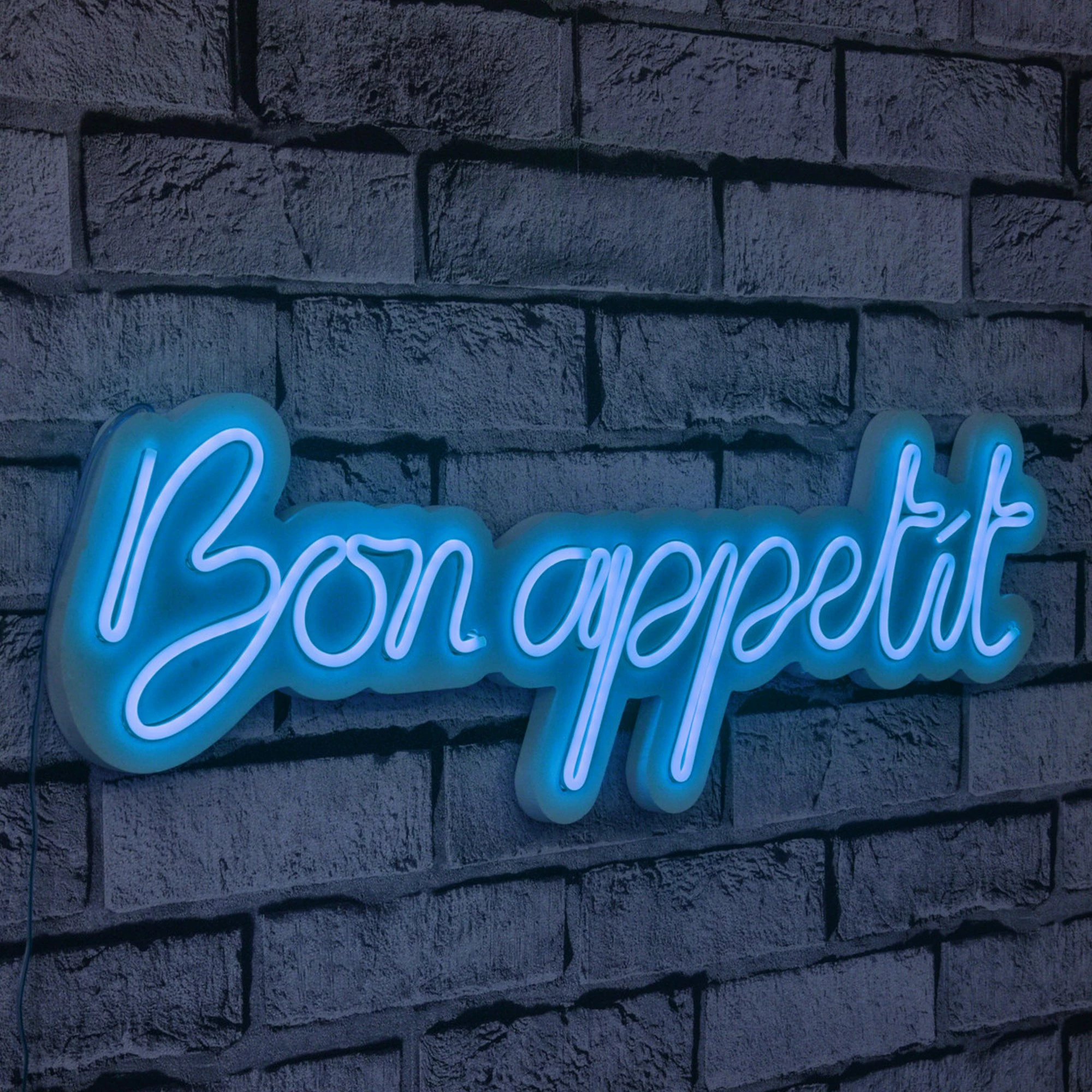 Dritë dekorative LED plastike, Bon Appetit, ngjyrë blu