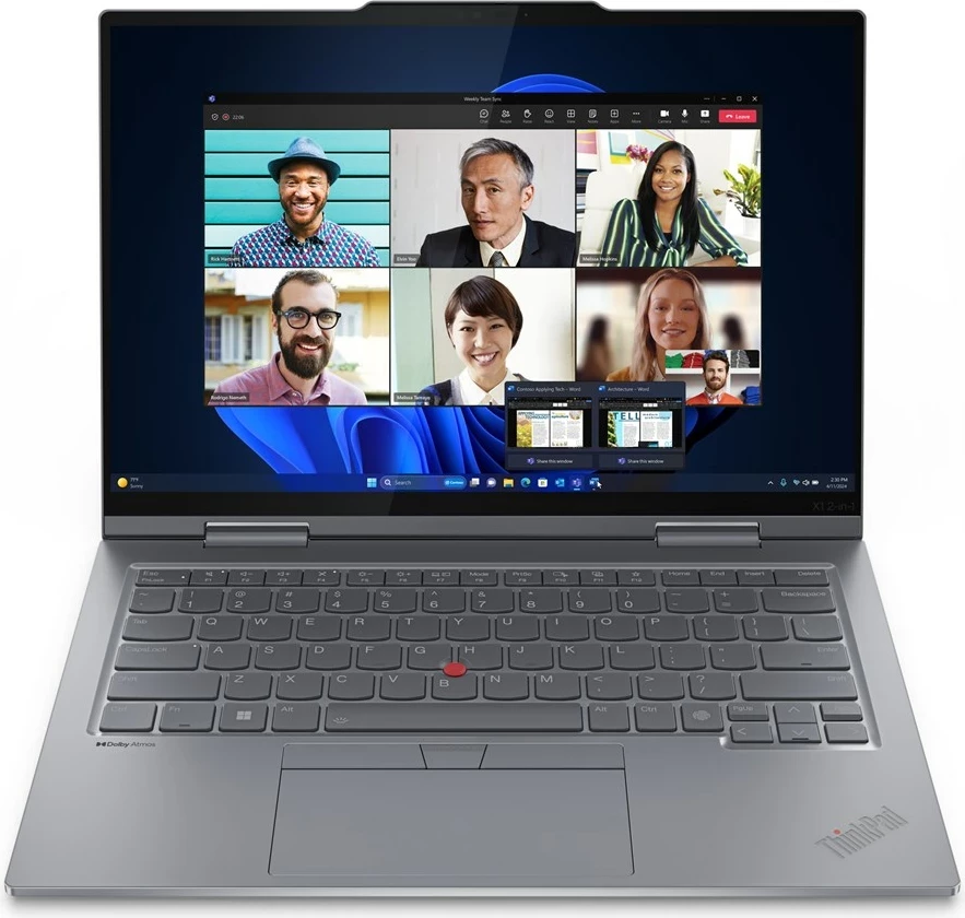 Laptop Lenovo ThinkPad X1 2-in-1 Gen 9, 14", Intel Core Ultra 7 155U, 16 GB RAM, 1 TB SSD, Gri