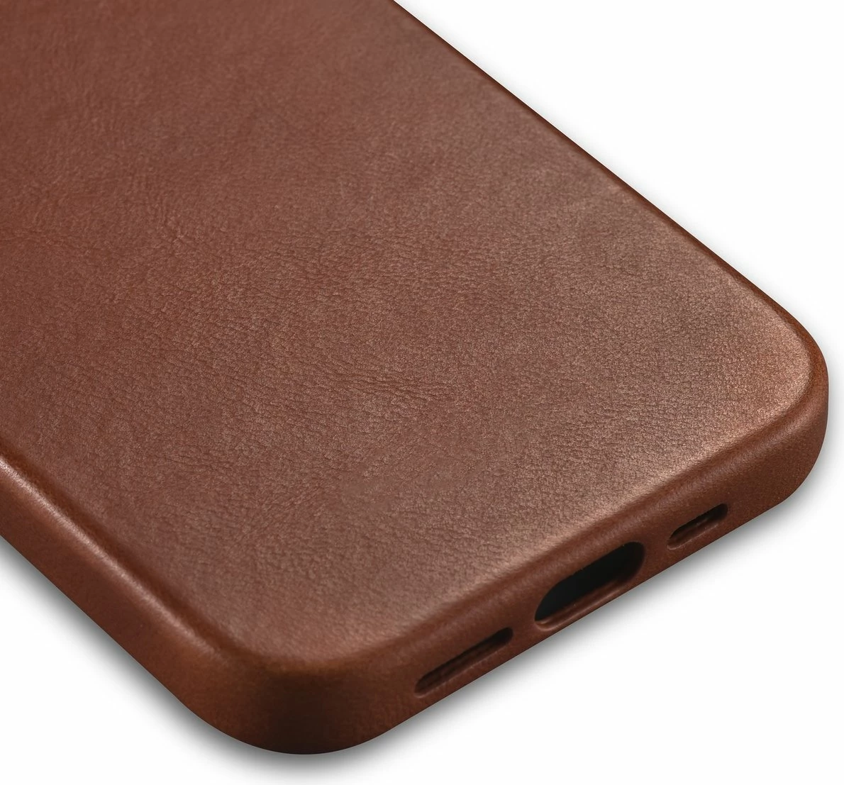 Mbështjellës iCarer Oil Wax Premium Leather për iPhone 14 Plus me MagSafe, Kafe
