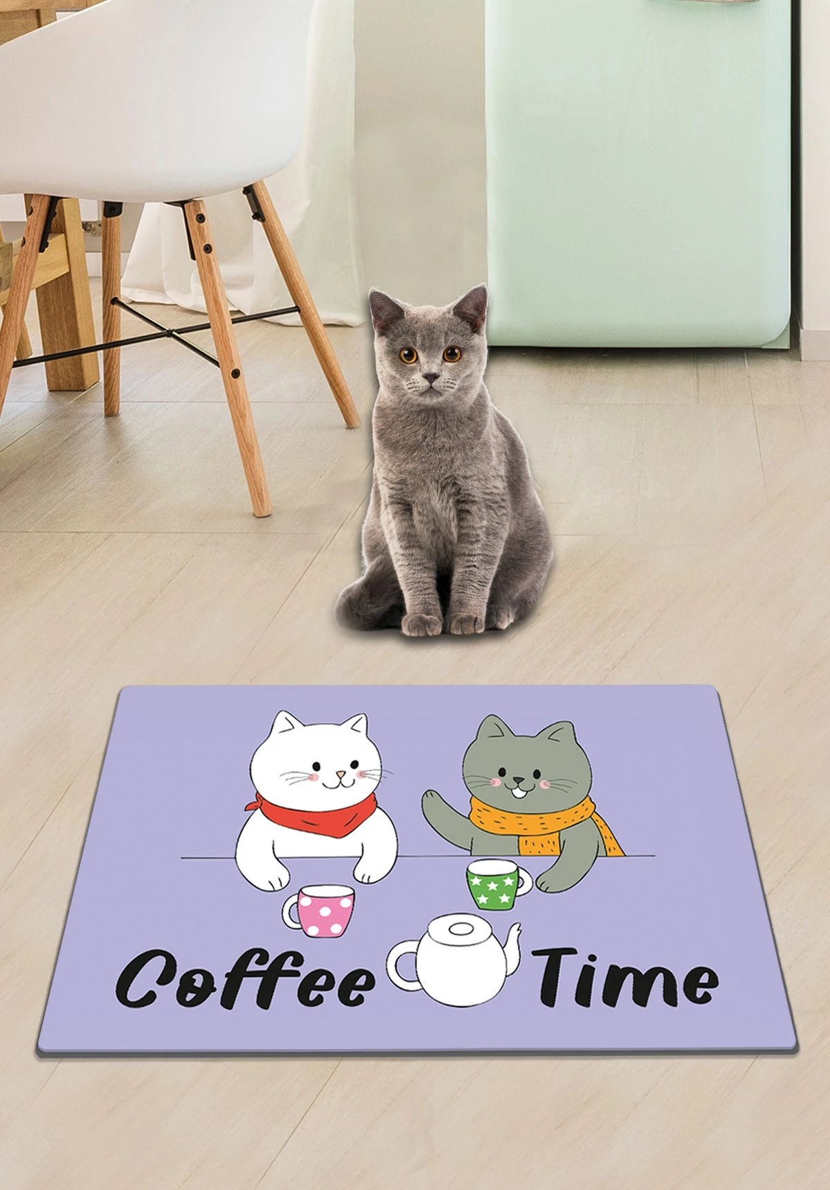 Tapet për rërë mace, Paws & Whiskers, Locafe, shumëngjyrësh, 40x60cm