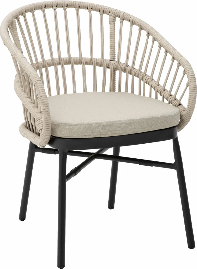 Karrige Luna, krem e zezë, 58x65x78cm