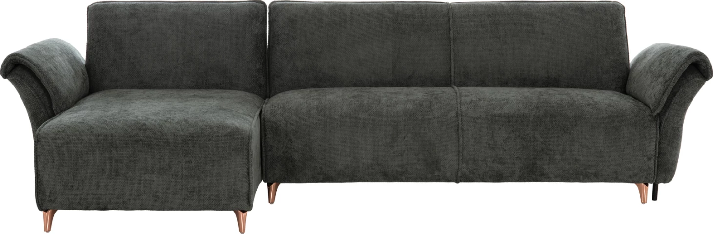 Kënd divan i kthyeshëm, shtrat MAILO, material jeshil, këmbë metalike, 300x145x80cm