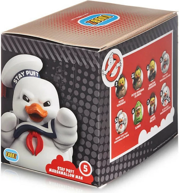 Figurinë koleksionuese TUBBZ Ghostbusters Stay Puft, 9 cm, PVC, e bardhë/kuqe/blu