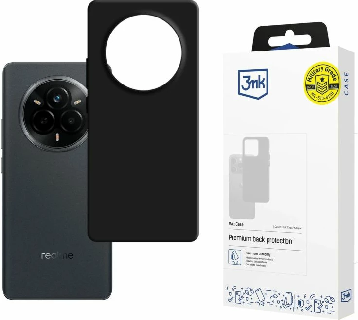 Kllapë telefoni 3mk Matt Case për Realme 14 Pro, e zezë