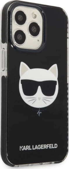 Mbështjellës Karl Lagerfeld Choupette Head për iPhone 13/13 Pro, 6.1", i zi