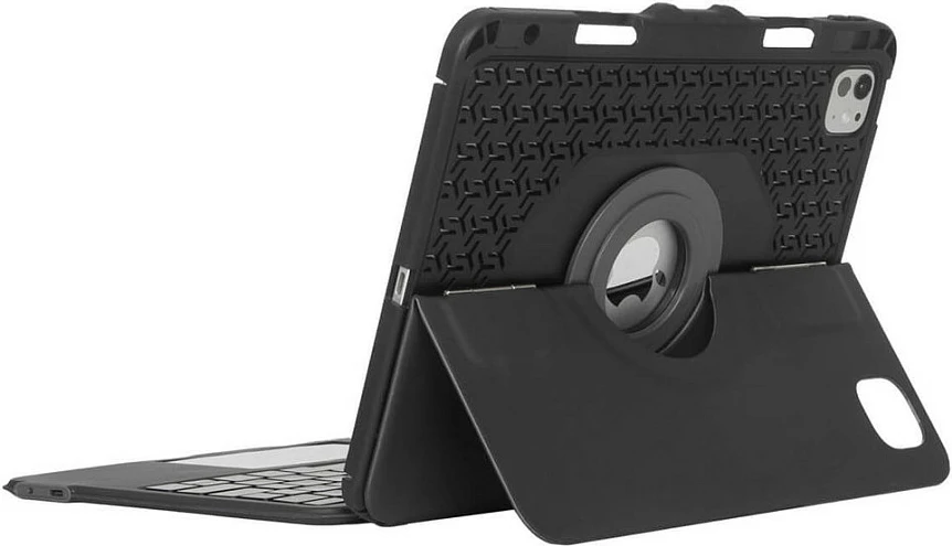 Mbështjellës me tastierë Bluetooth Targus VersaVu, me trackpad, backlight, USB-C, për iPad, i zi