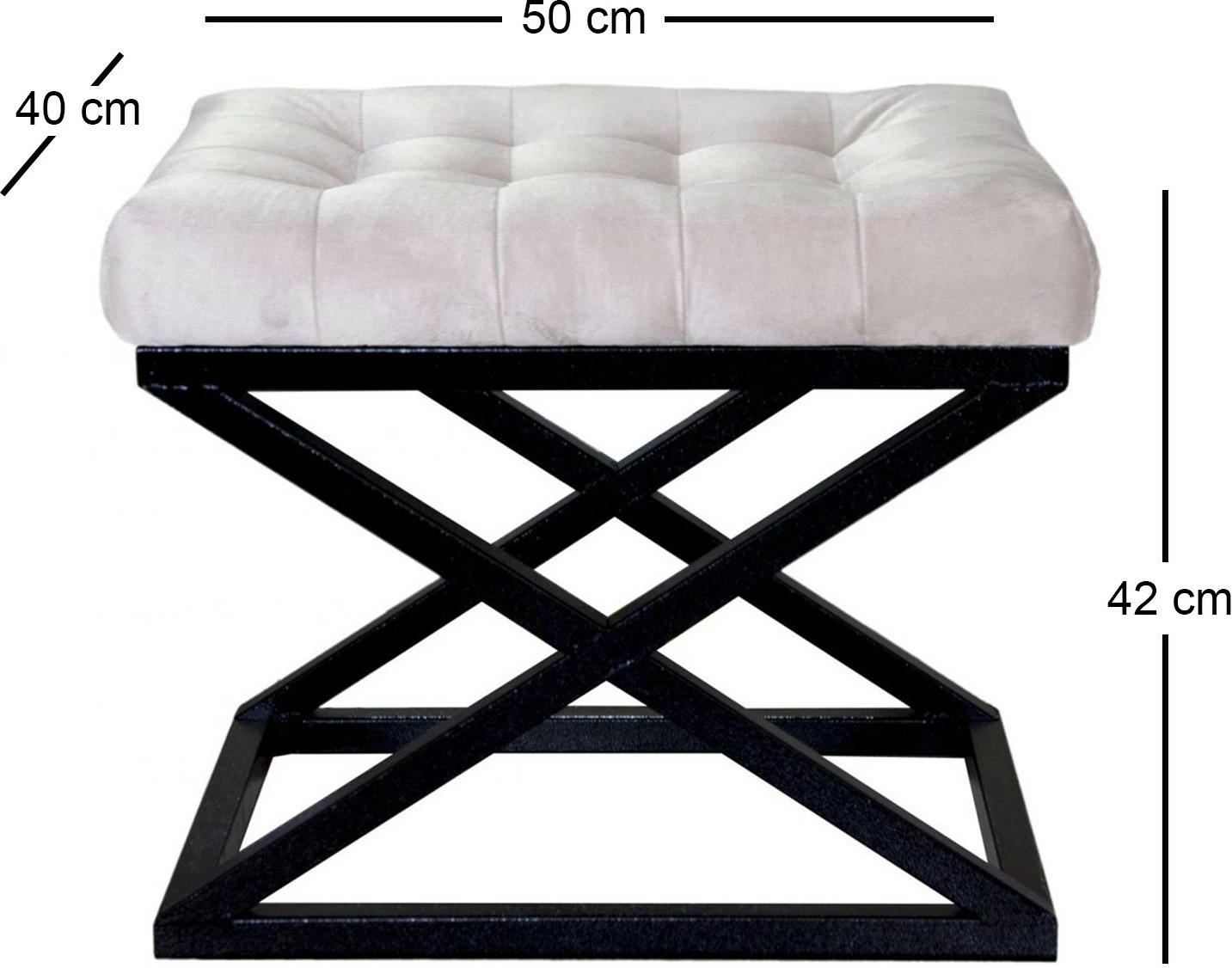 Puf Atelier del Sofa, kapraz, e zezë dhe e bardhë v3