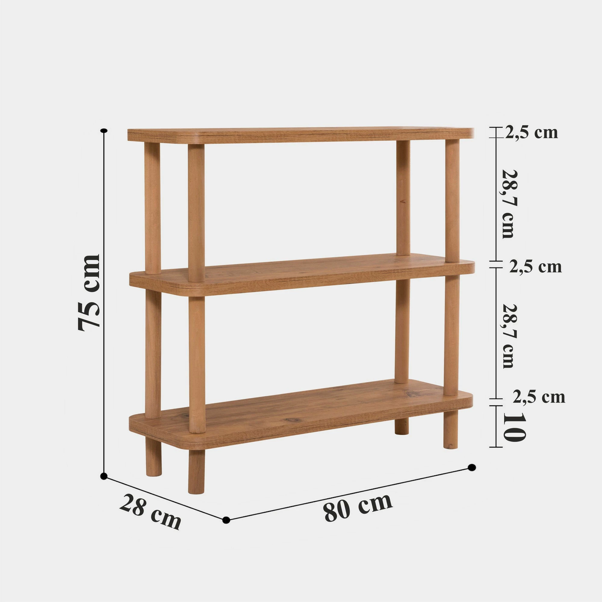 Raft librash Hanah Home Step, ngjyrë pishë Atlantike