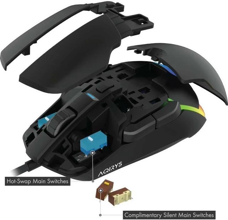 Maus AQIRYS LYNX, RGB, i zi