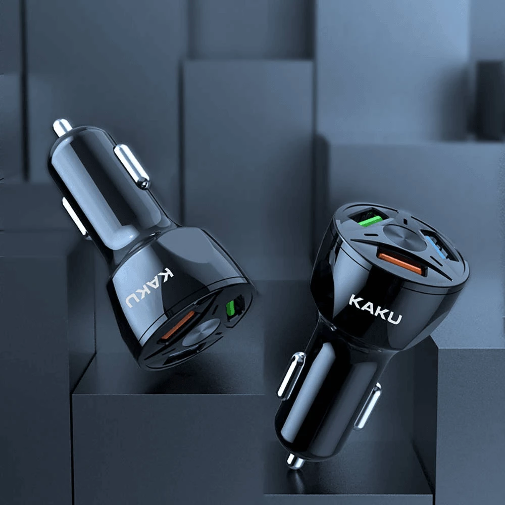 Karikues për veturë Kaku KSC-486 QC 3.0 20W 3x USB, i zi