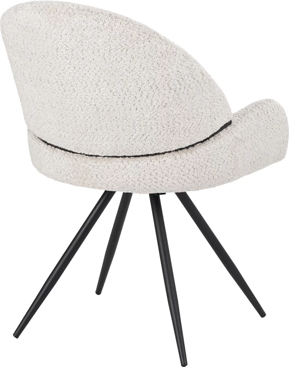 Karrige rrotulluese Morea, ngjyrë bezhë, këmbë metalike të zeza, 68x66x82.5cm