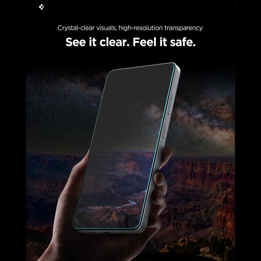 Mbrojtës ekrani xham i kalitur Spigen Glas.TR Ez Fit Pro HD Privacy Glass për Samsung Galaxy S26+, 2 copë