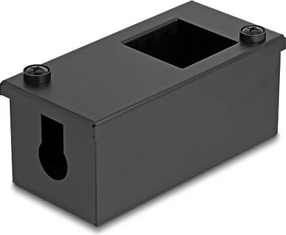 Kuti lidhëse DeLOCK Easy 45 Module Holder, montim mur/tavolinë, 2 porta (22.5x45) ose 1 port (45x45), metal, e zezë