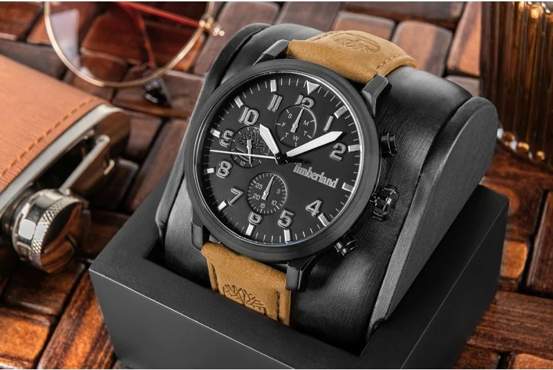 Orë dore për meshkuj Timberland Driscoll TDWGF0040701, e zezë, set me çantë