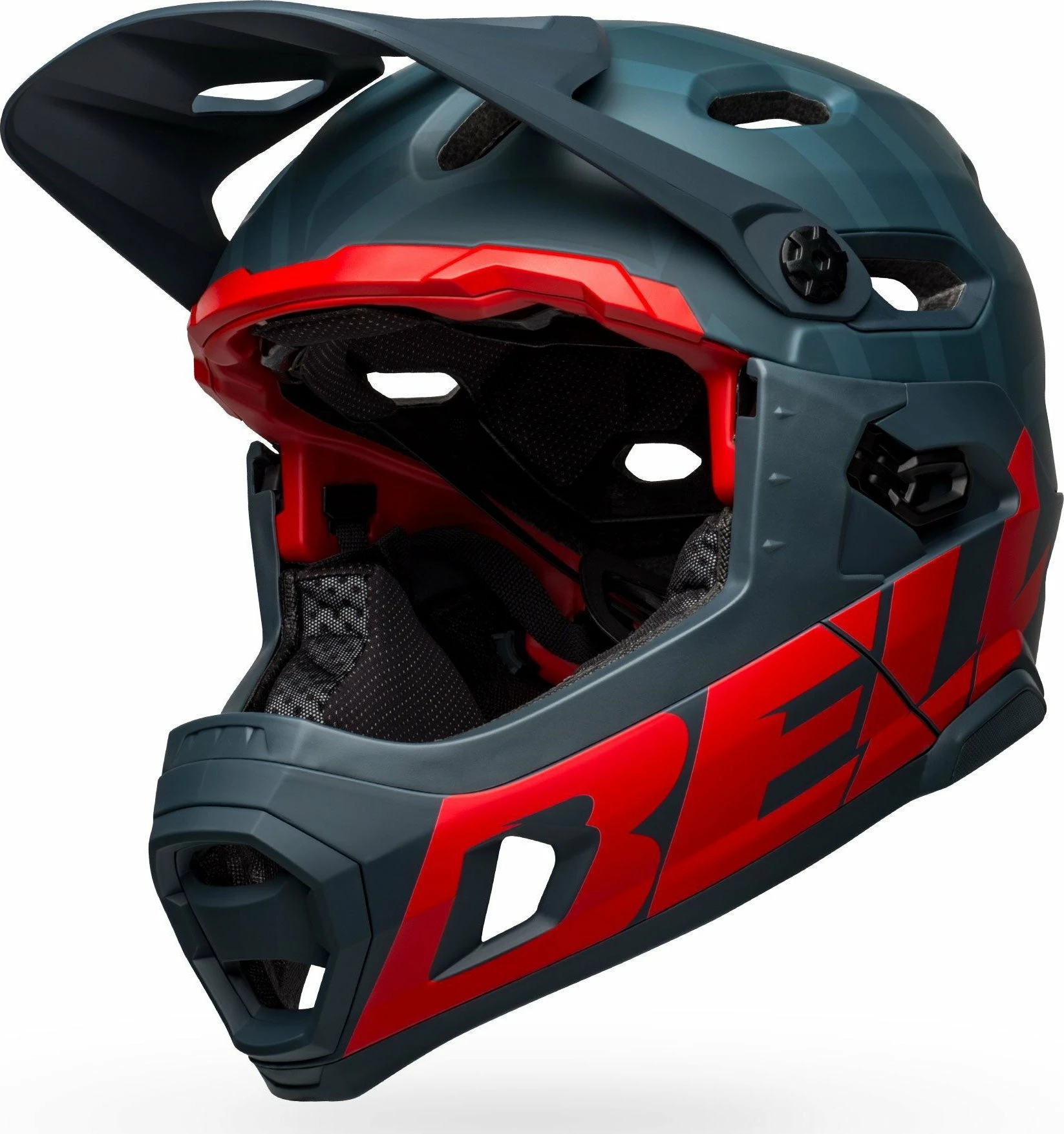 Kaskë biçiklete full-face Bell Super DH MIPS Spherical, L (59-63 cm), matte blu/crimson