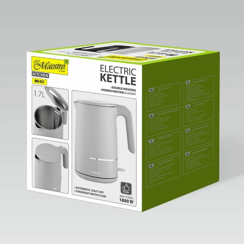 Çajnik elektrik MAESTRO MR-037, gri, 1.7L