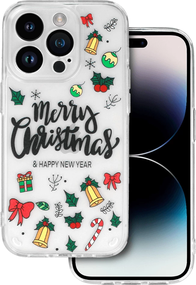 Mbështjellës silikoni ONASI Clear Case Christmas për Samsung Galaxy A14, 1.8mm, transparent