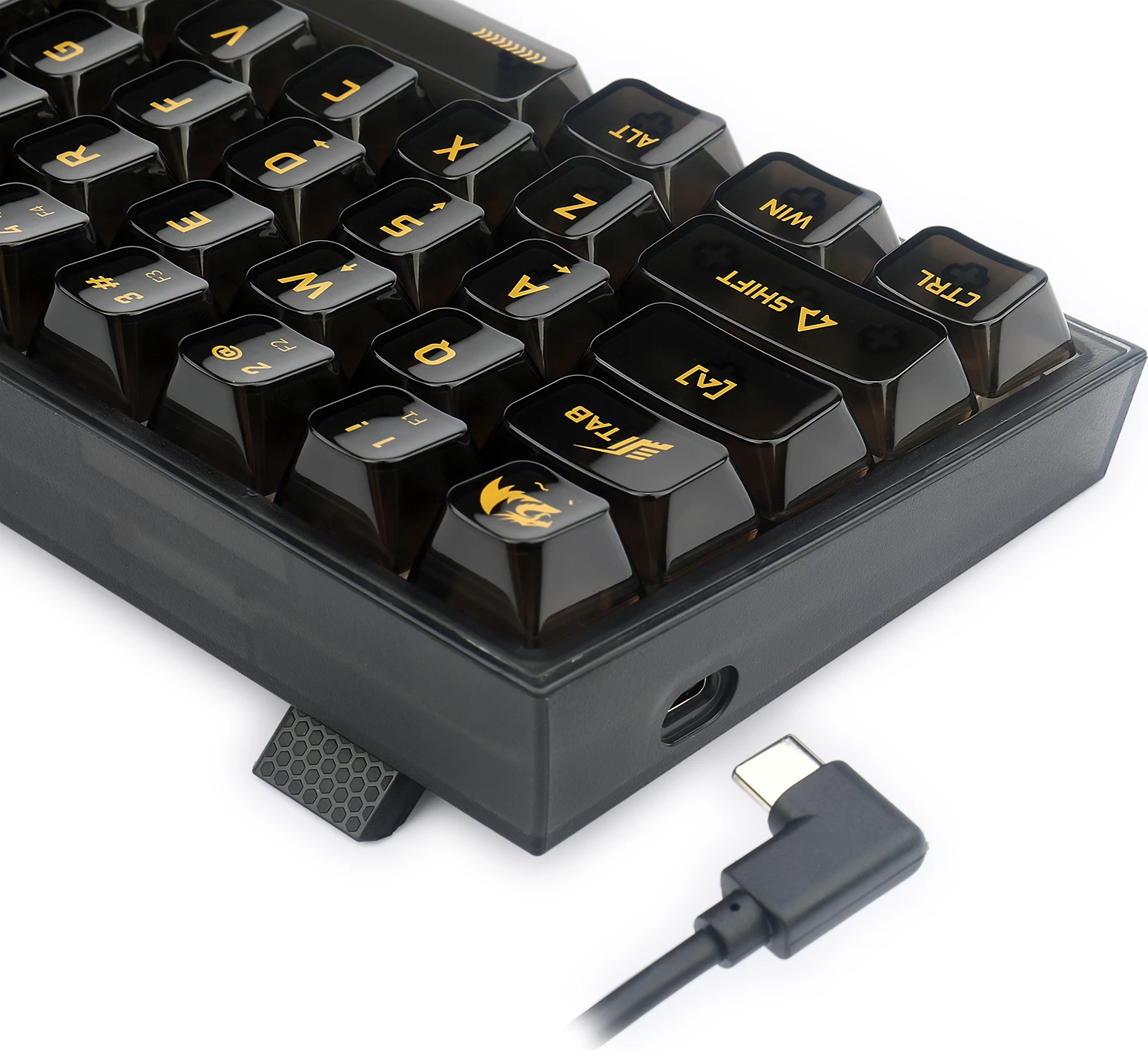 Tastierë mekanike Redragon Fizz K617CTB-RGB 60% 61 tasta USB-C RGB Blue switch, zezë transparente