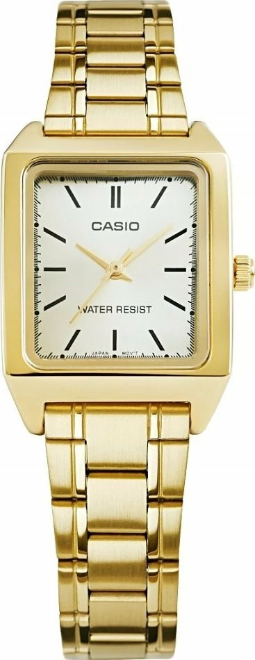 Orë dore Casio LTP-V007G-9EUDF, kuarc, analoge, 30 m, rrip çelik inox, me kuti, e artë