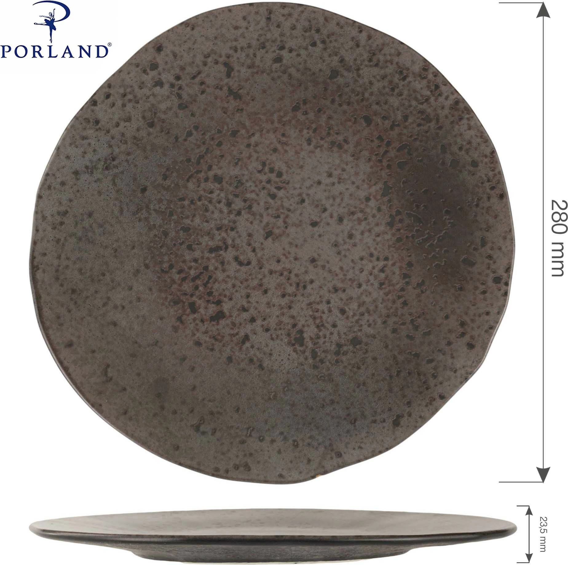 Pjatë anësore Porland Ironstone Natura 170 mm, e zezë, set 6 copë