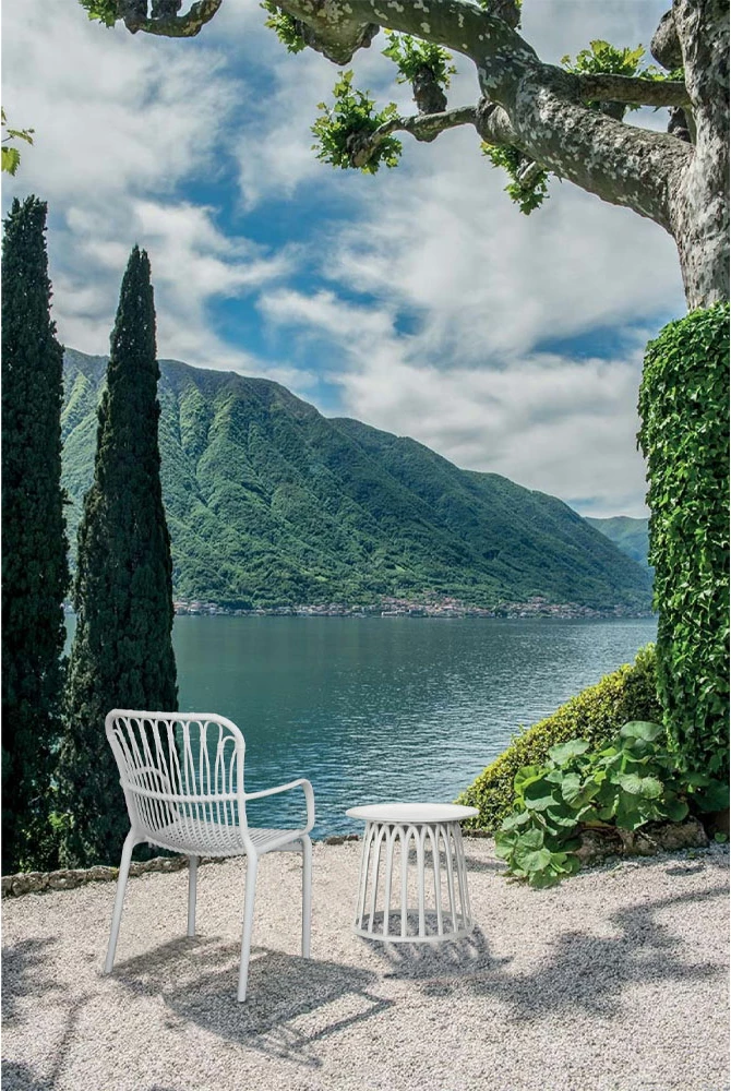 Karrige Jakarta, e bardhë, 61x65x87 cm