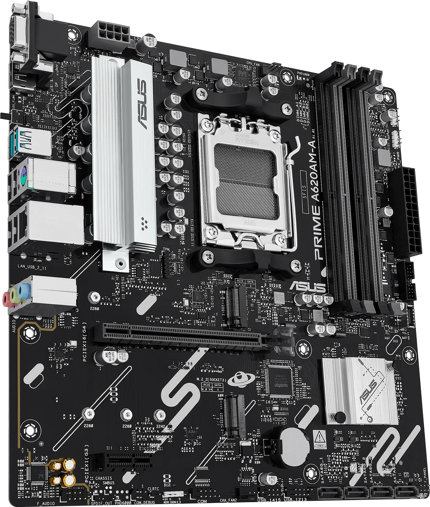 Pllakë amë ASUS PRIME A620AM-A-CSM, Socket AM5, micro ATX, DDR5 256GB, PCIe 4.0, e zezë