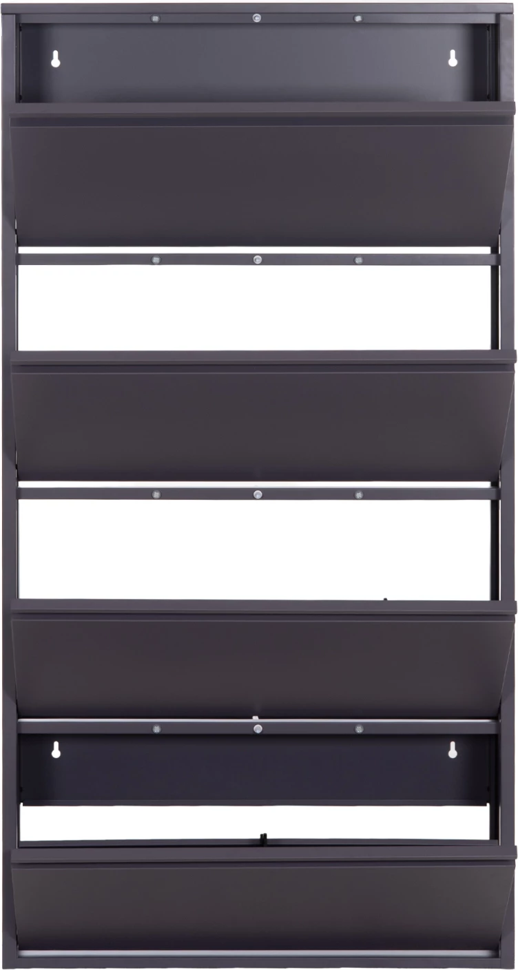 Dollap këpucësh metalik STARK, ngjyrë antracit, 4 dyer magnetike, FH6634.03, 71x15x137cm